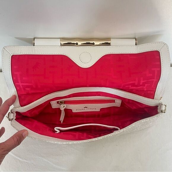 Elaine Turner Cream Clutch with Gold Accents - Picture 6 of 8